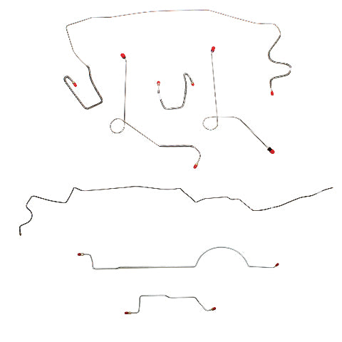 Mopar A Body Complete Brake Line Kit; Fine Lines-CBK0595SS