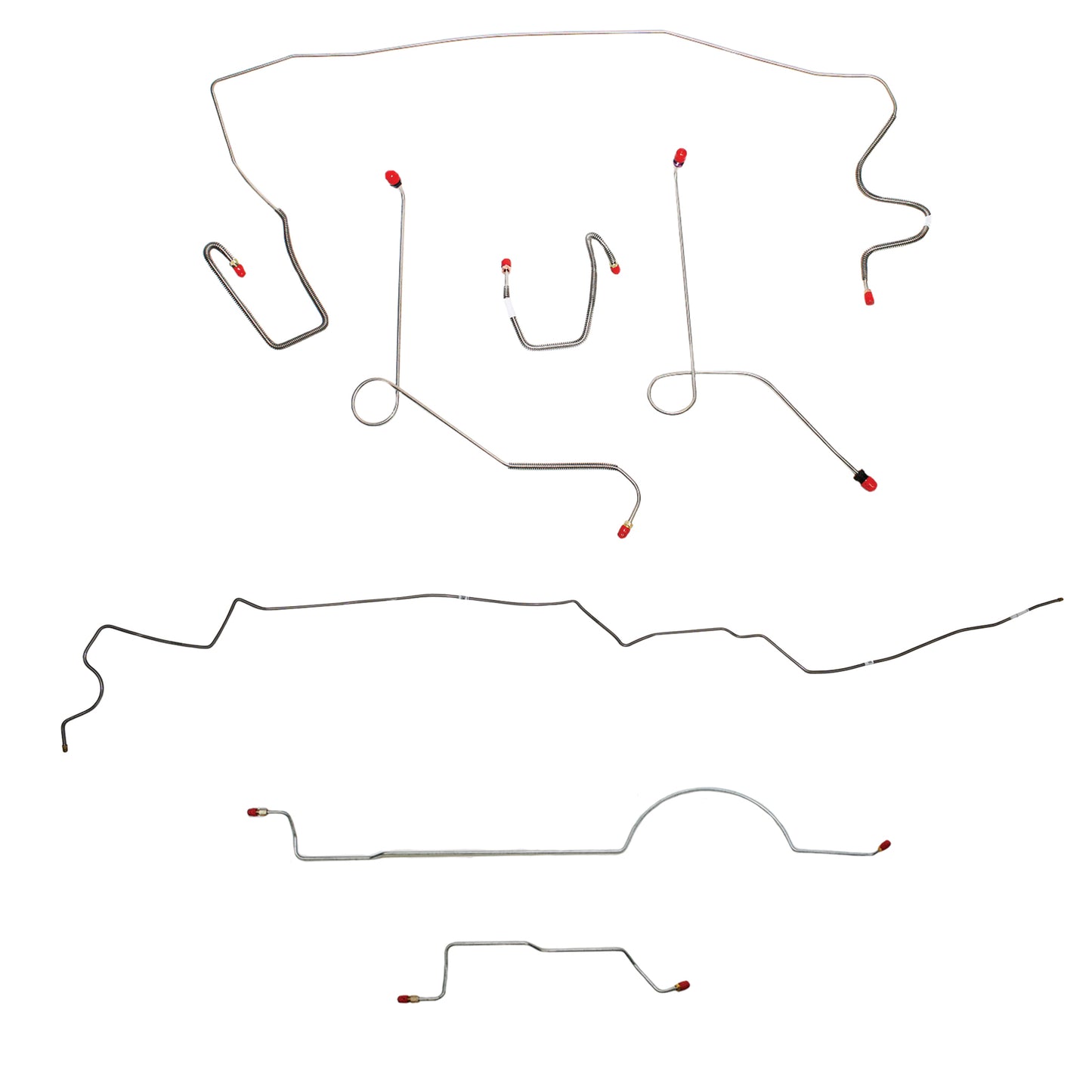 Mopar A Body Complete Brake Line Kit; Fine Lines-CBK0596SS