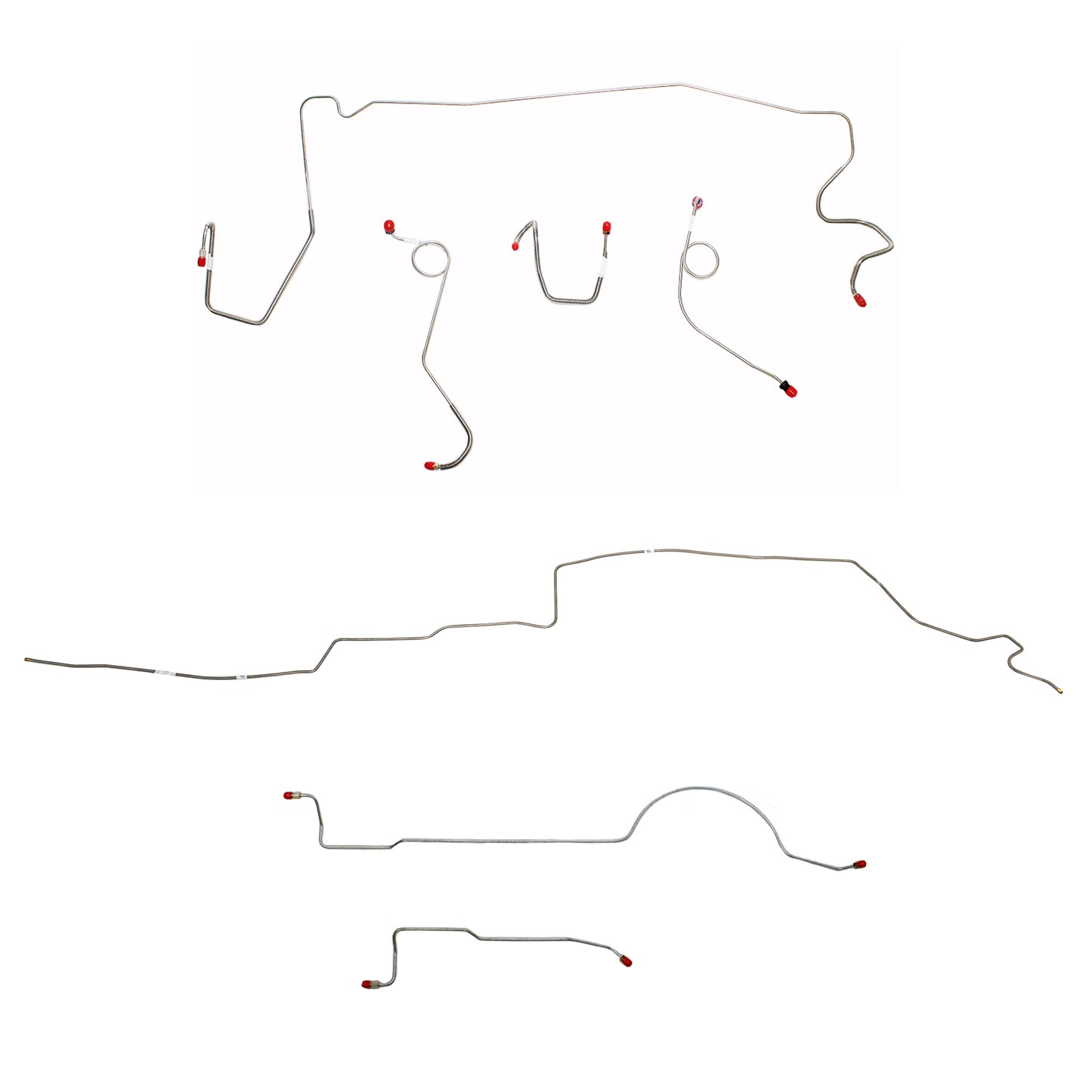 Mopar A Body Complete Brake Line Kit; Fine Lines-CBK0601SS