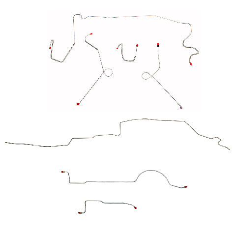 Mopar A Body Complete Brake Line Kit; Fine Lines-CBK0602SS