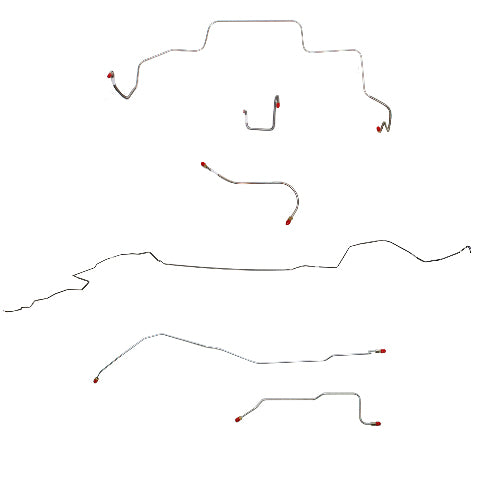 Mopar B Body Complete Brake Line Kit; Fine Lines-CBK0621SS