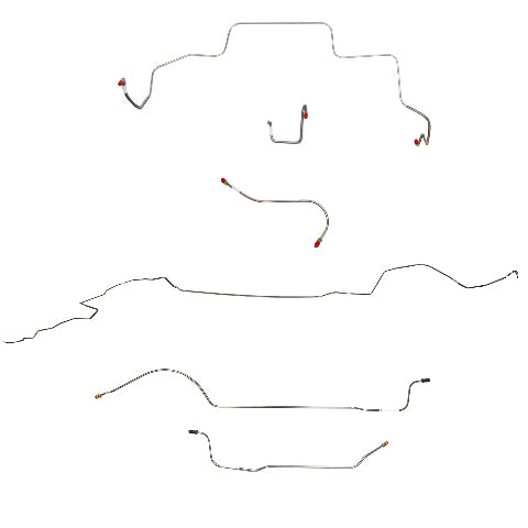 Mopar B Body Complete Brake Line Kit; Fine Lines-CBK0622SS