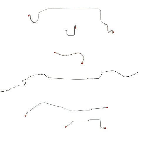 Mopar B Body Complete Brake Line Kit; Fine Lines-CBK0625SS