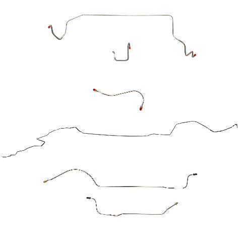 Mopar B Body Complete Brake Line Kit; Fine Lines-CBK0626SS