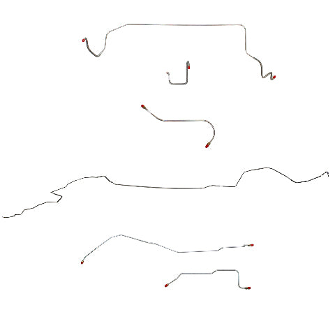 Mopar B Body Complete Brake Line Kit; Fine Lines-CBK0629SS