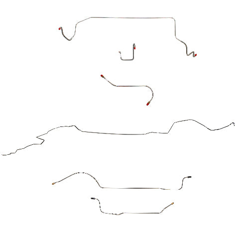 Mopar B Body Complete Brake Line Kit; Fine Lines-CBK0630SS