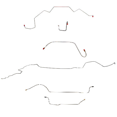 Mopar B Body Complete Brake Line Kit; Fine Lines-CBK0638SS