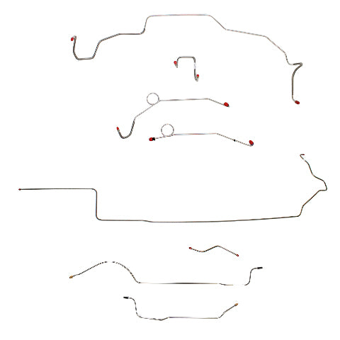 Mopar B Body Complete Brake Line Kit; Fine Lines-CBK0652SS