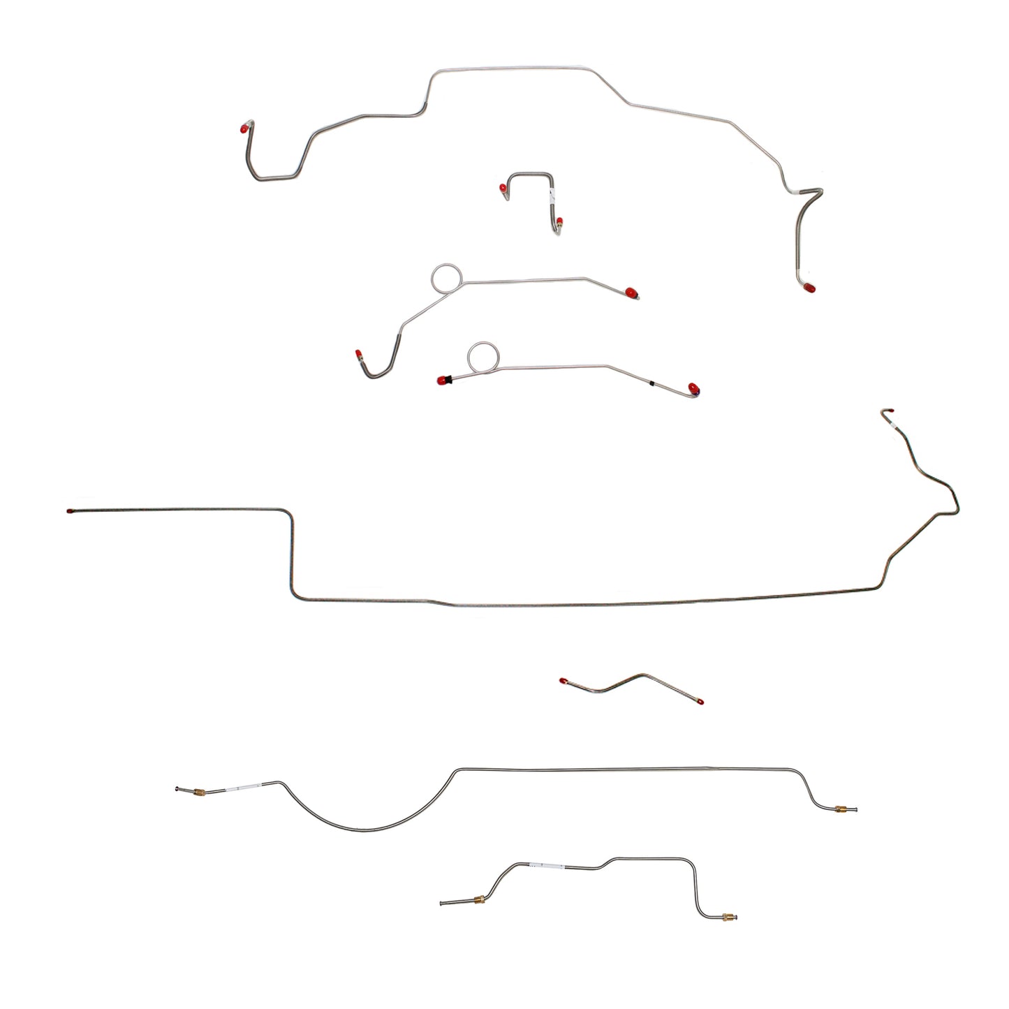 Mopar B Body Complete Brake Line Kit; Fine Lines-CBK0655SS