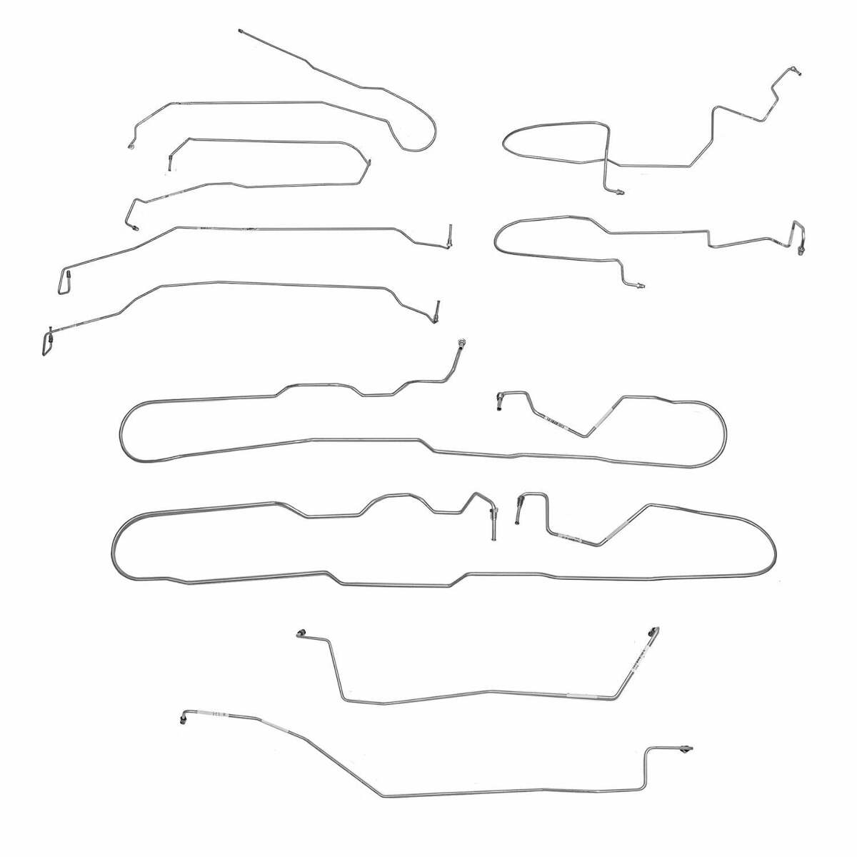 Fits 14-18 Silverado/Sierra 1500 ExtCab/Short Bed, Complete Brake Line CBK0686SS - Complete Brake Line Kit Car Part People