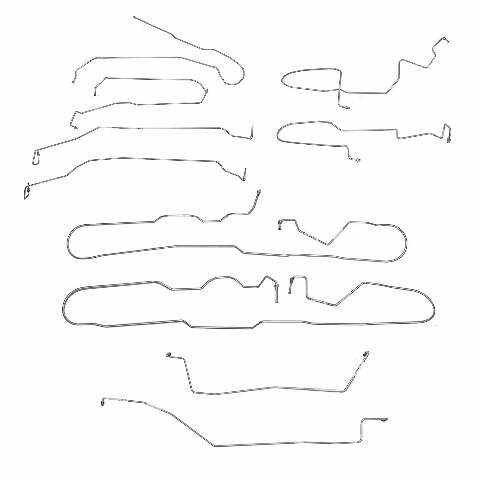 Fits 14-18 Silverado/Sierra 1500 ExtCab/Short Bed, Complete Brake Line CBK0686SS
