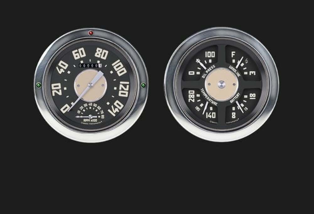 1954-55 Chevy Truck Package 4 5/8" Speedometer & Quad CT54OE62