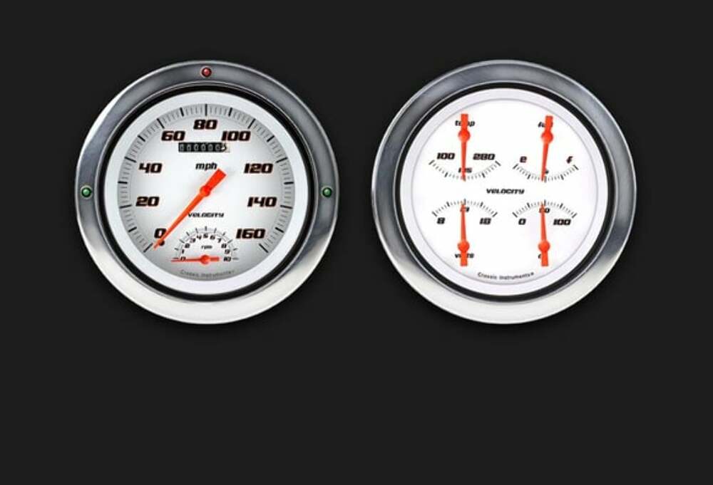 Velocity Series White 1954-55 Chevy Truck Package w/ Speedtachular CT54VSW62