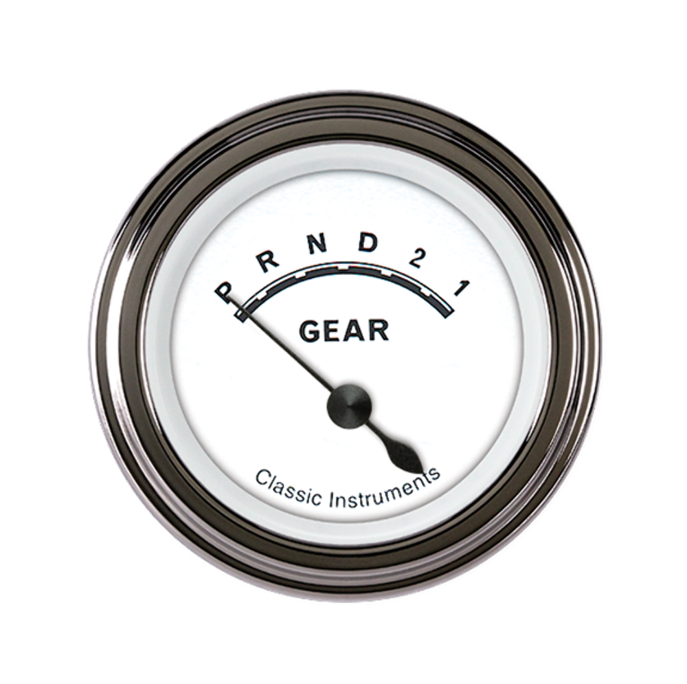 Classic White 2 1/8" Gear Indicator CW07SLF
