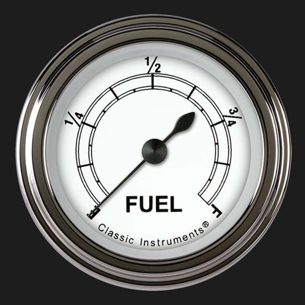 Classic White 2 1/8" Fuel Gauge CW109SLF