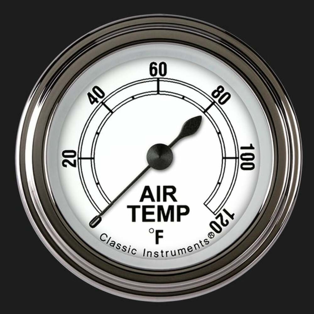 Classic White 2 1/8" Outside Air Temp. Gauge CW199SLF