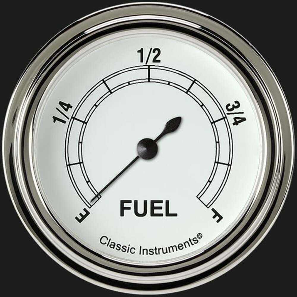 Classic White 2 5/8" Fuel Gauge CW309SLF