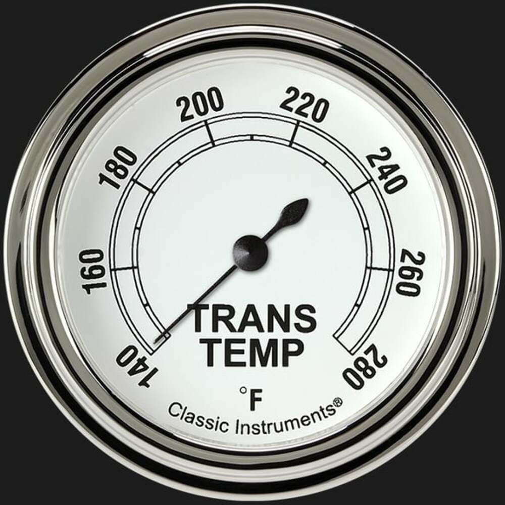 Classic White 2 5/8" Transmission Temperature Gauge CW327SLF