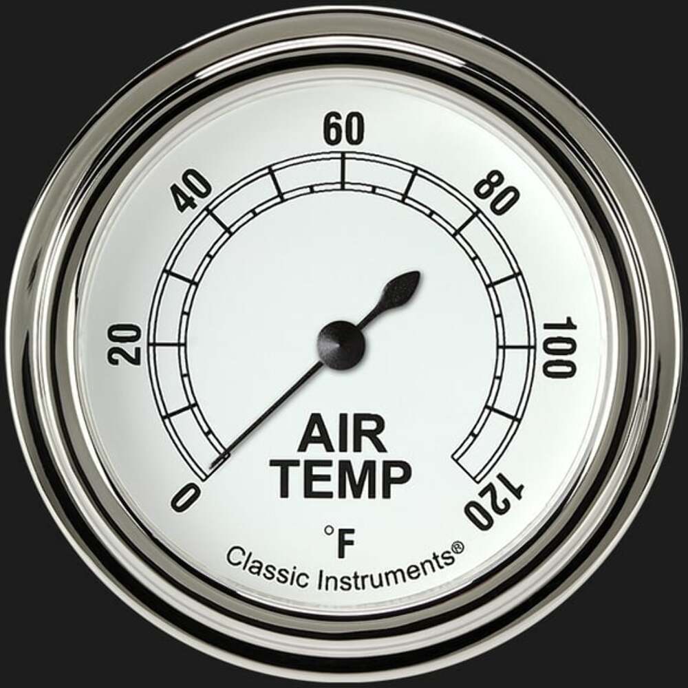 Classic White 2 5/8" Outside Air Temp Gauge CW399SLF