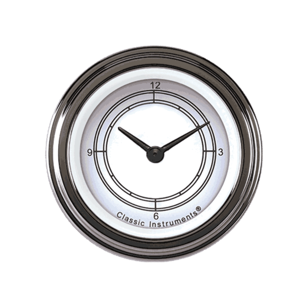 Classic White 2 1/8" Clock CW90SLF