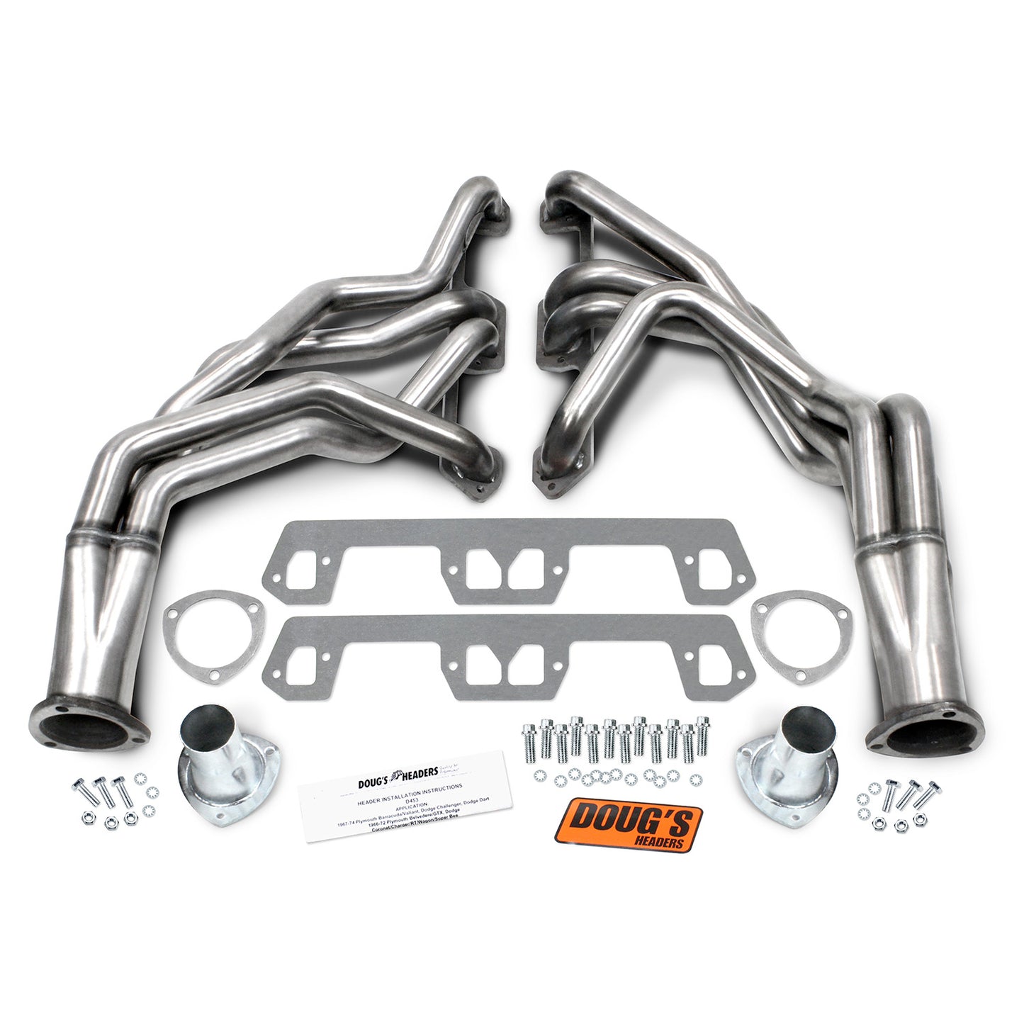 Long Tube Headers for 304 Stainless 1-5/8in Primary Stainless Steel D453-SS