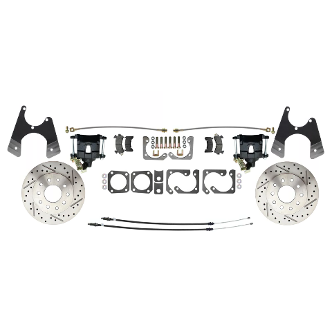Fits 1967-69 Camaro 10/12; Disc Brake w/E-Brake&Slotted Rotor-Black DBK1012SLX-B