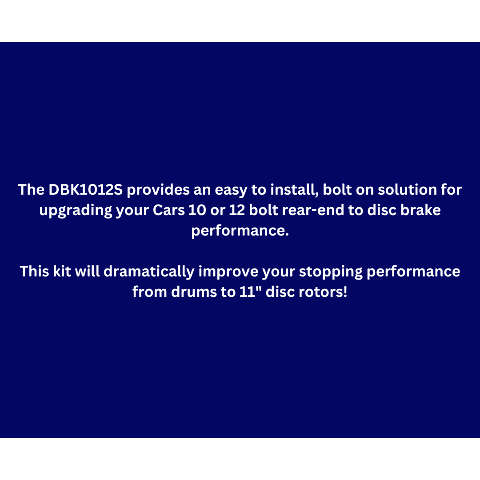 Fits 1967-69 Camaro 10/12; Disc Brake w/E-Brake&Slotted Rotor-Red DBK1012SLX-R
