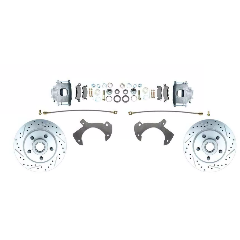 Fits 1957-1972 Full Size Ford Disc Brake Kit w/Drilled & Slotted Rotor DBK5772LX