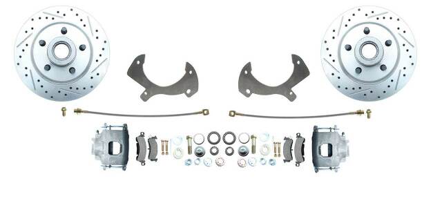 Fits 1957-1972 Full Size Ford Disc Brake Kit w/Drilled & Slotted Rotor DBK5772LX