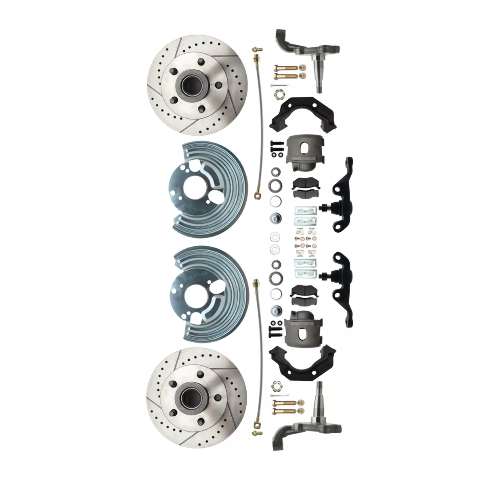 Fits 62-72 Mopar A; Front Disc Converison; Slotted; w/Bolt 5x4 DBK6272A-40-LX