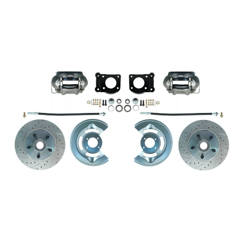 Fits 1964-1973 Mustang Disc Conversion Kit w/ Drilled/Slotted Rotors DBK6473LX
