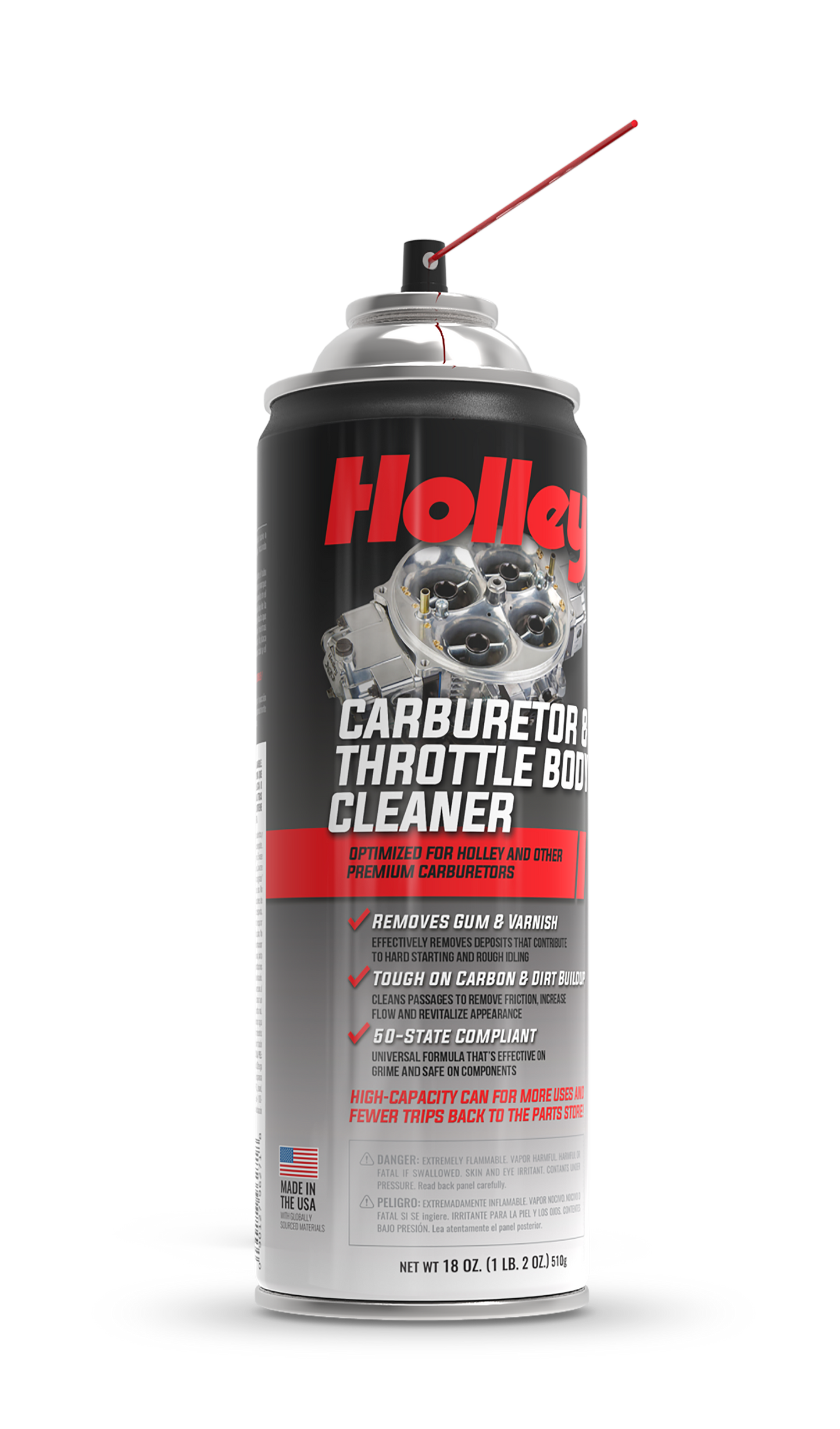 HOLLEY Carburetor & Throttle Body Cleaner Spray, 18oz Can 120-HLYCC-18