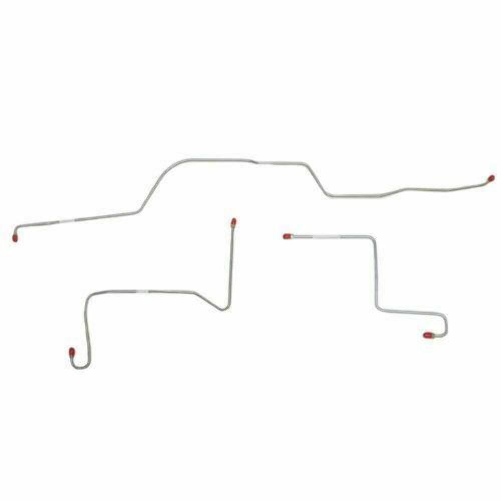 1966 Ford Fairlane Front Brake Line Kit with Power Drum Brakes - DKT6602OM