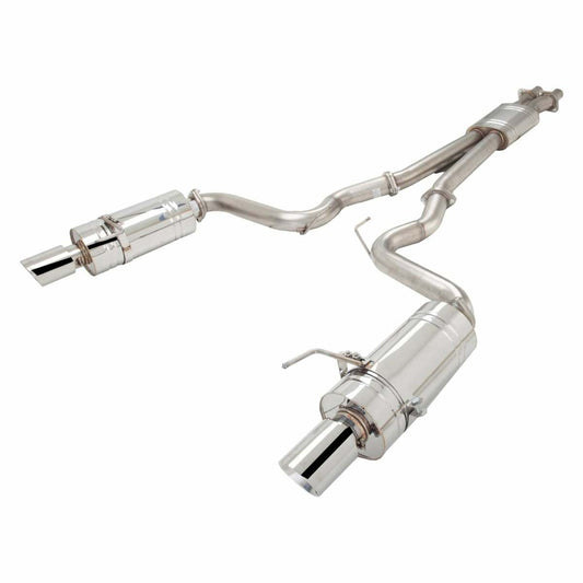 XFORCE Exhaust E2-FM15-CBS - 304 SS Cat-Back Exhaust System w/ Split Rear Exit