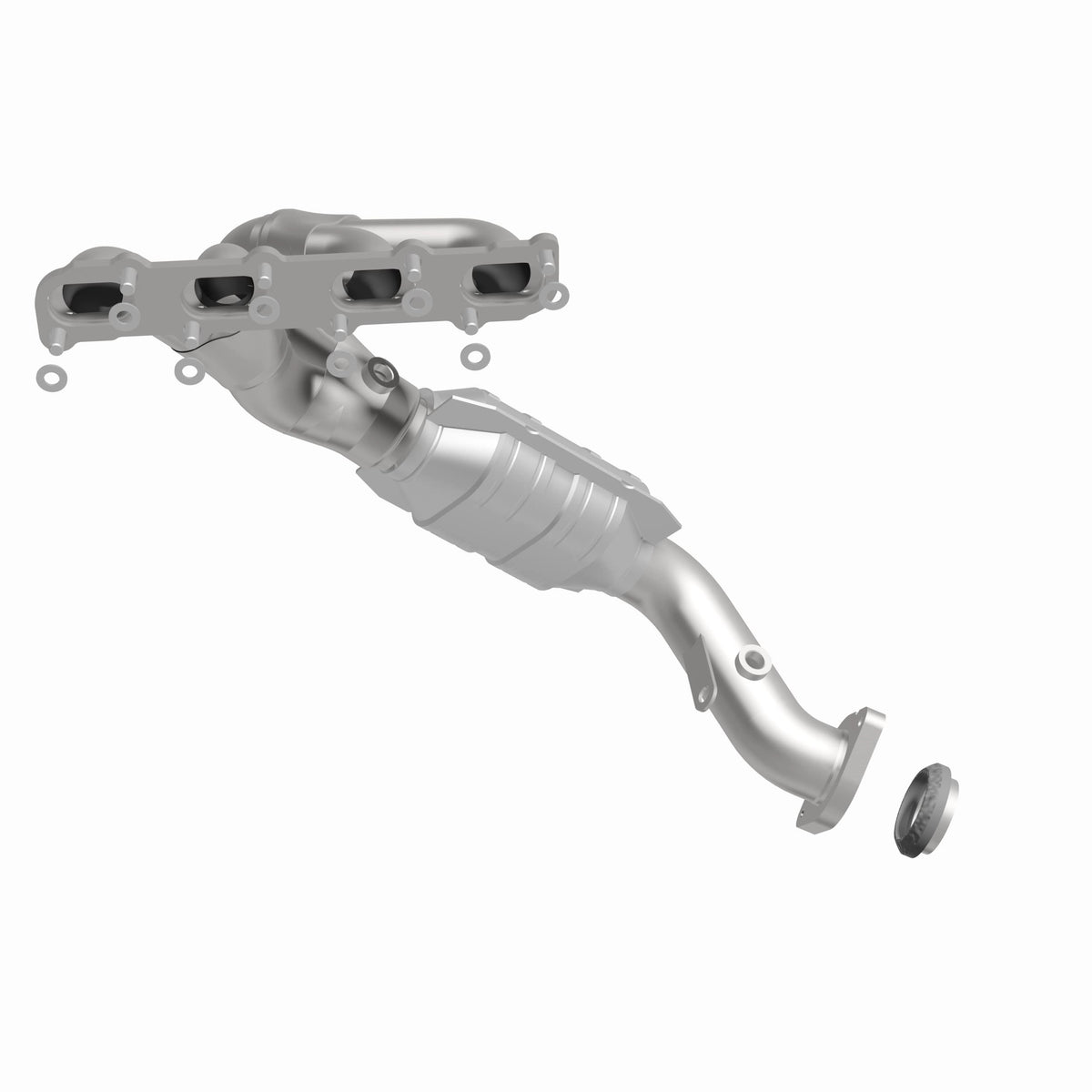 Catalytic Converter with Integrated Exhaust Manifold for HM Grade Federal / EPA Compliant Direct-Fit Manifold Catalytic