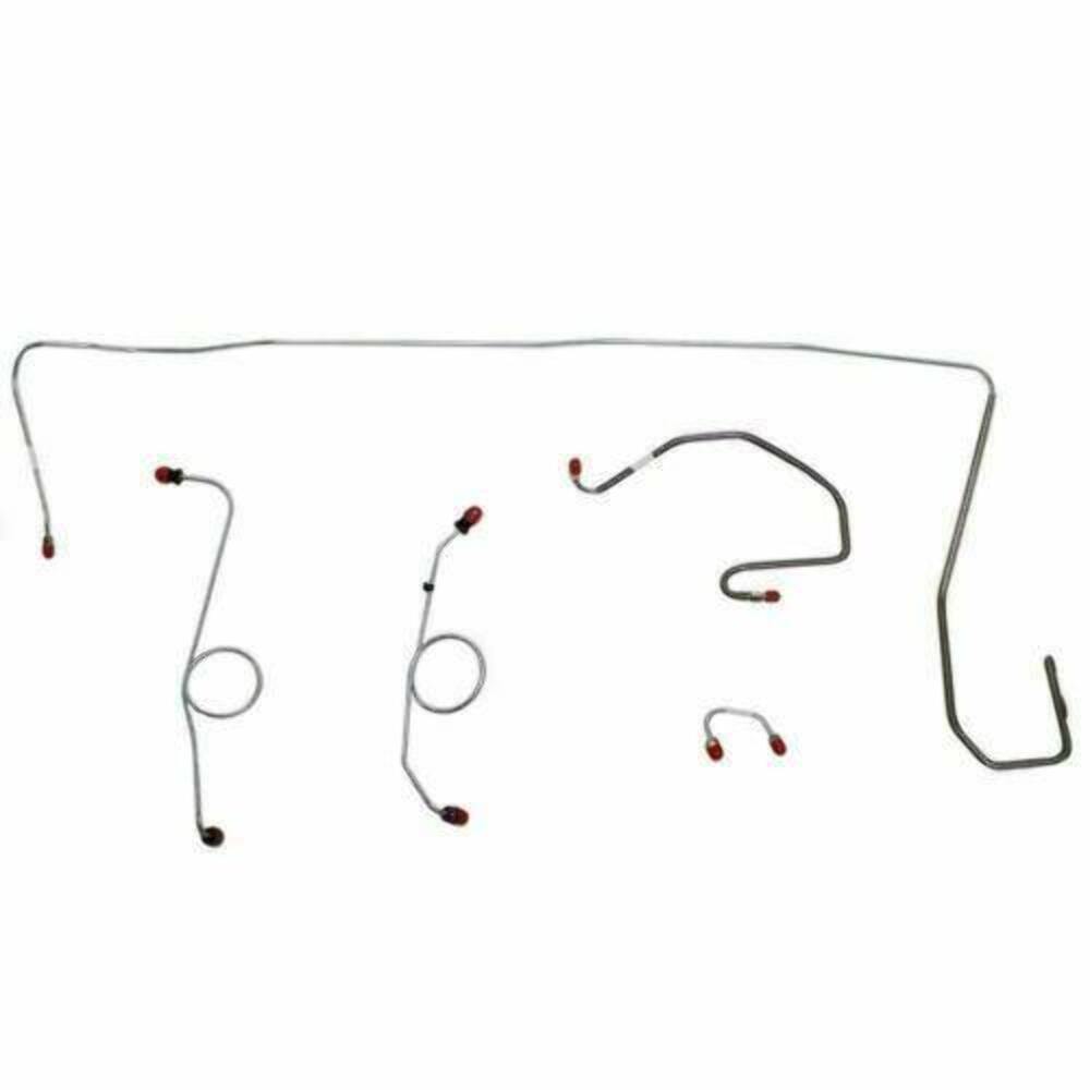 1970-71 Dodge Challenger Front Brake Line Kit Power Front Disc Brakes - EKT7007SS - Front Lines Car Part People