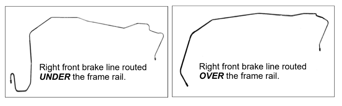1971-73 Dodge Challenger Front Brake Line Kit Standard Drum Brakes - EKT7101OM