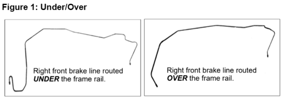 1974 Dodge Challenger Front Brake Line Kit Power Disc Brakes - EKT7405OM