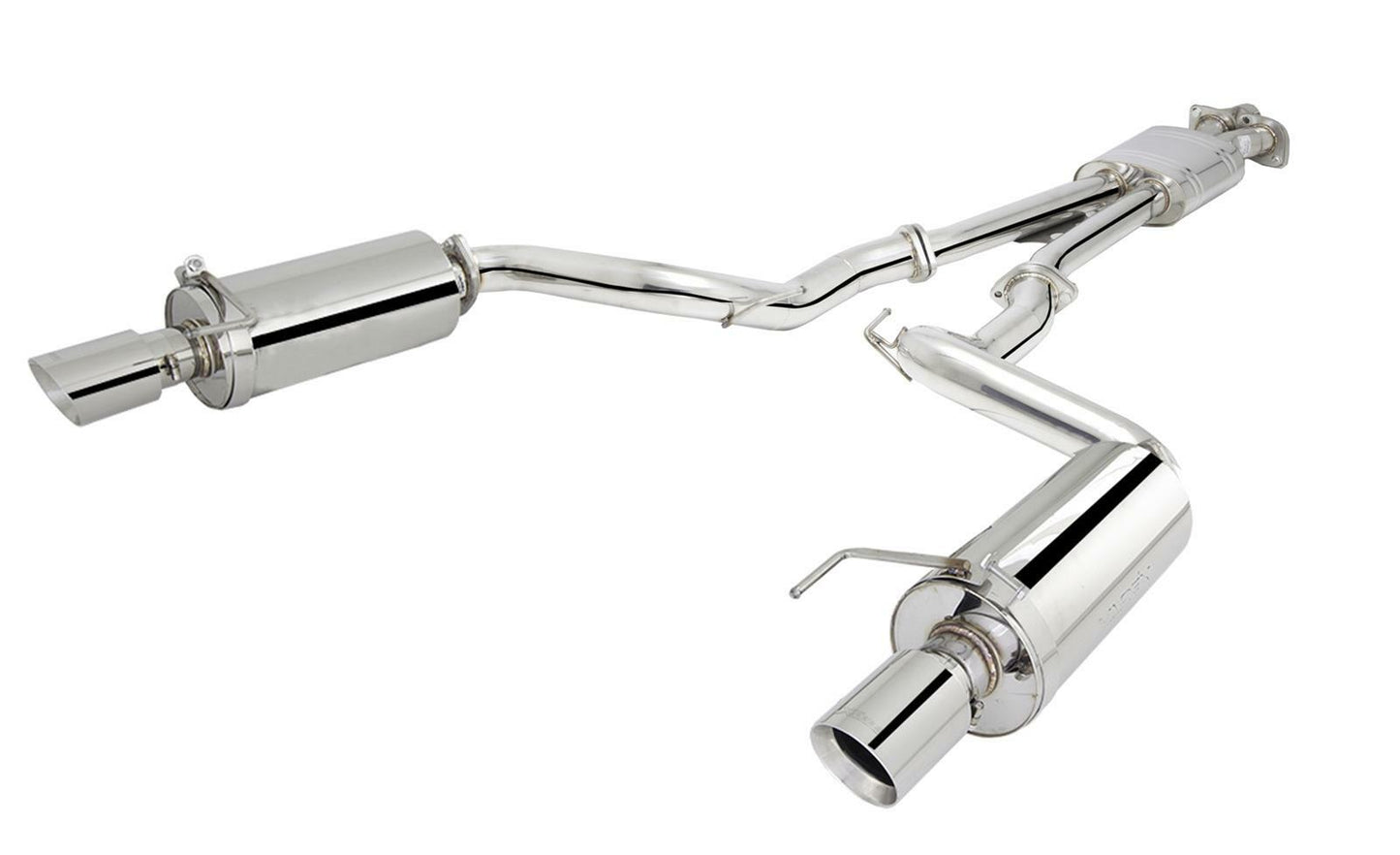 XFORCE Exhaust ES-FM17-CBS - 304 SS Cat-Back Exhaust System w/ Split Rear Exit