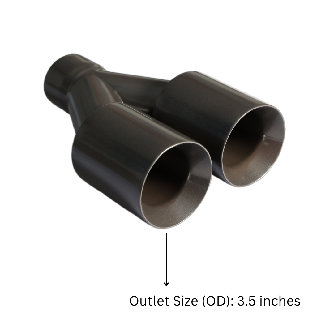 Dual Round Double Wall Straight Cut Tip Powered Coat Gun Metal Grey-ET-0251GY