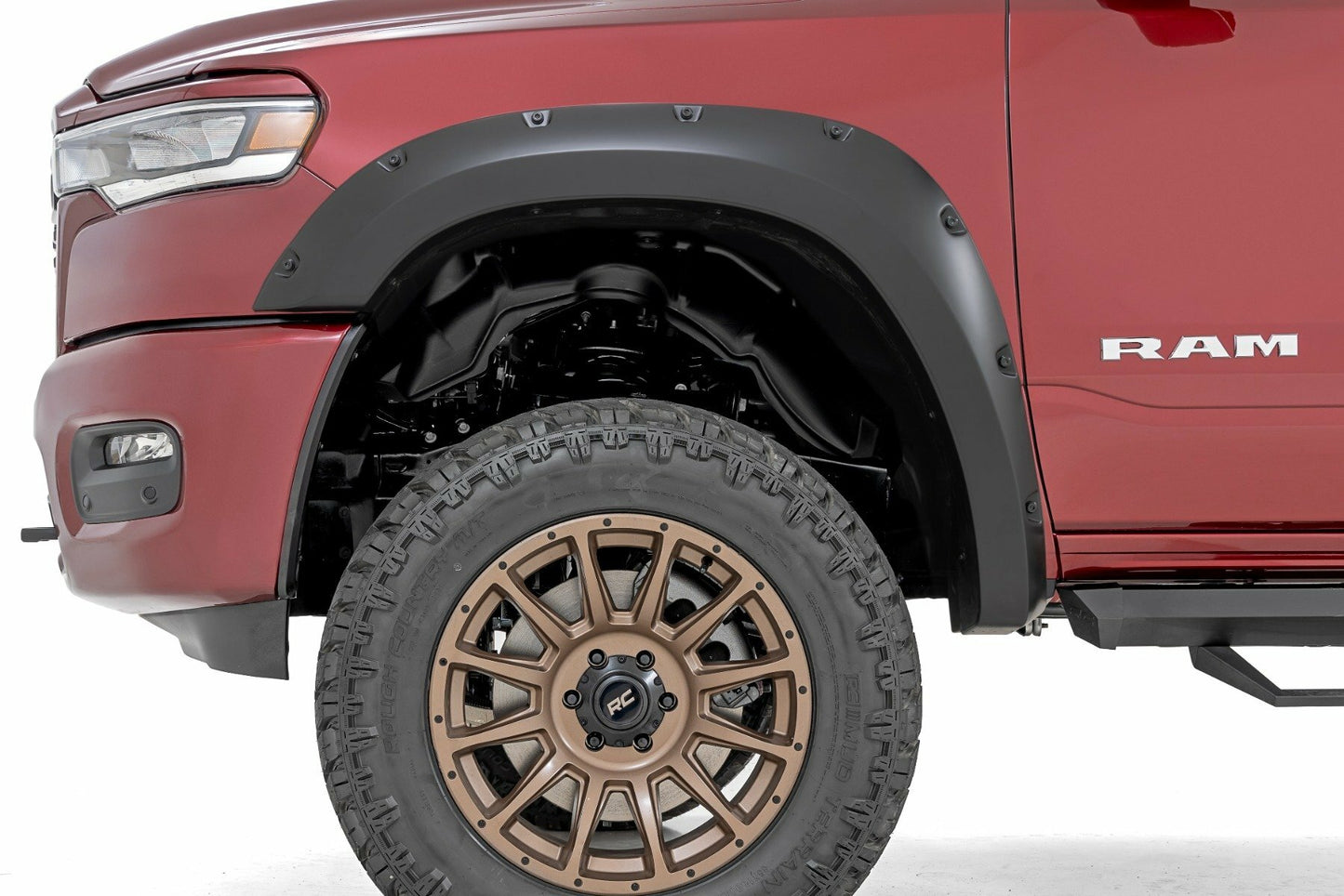 Fits Ram 1500 2&4WD (2025) Pocket Fender Flares; PW7 Bright White; F-D319205-PW7