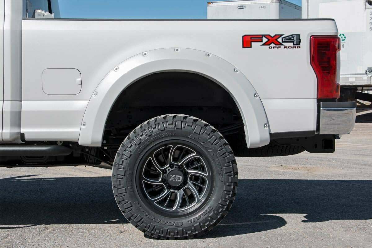 Fits Ford F-250/F-350 SD (17-22) Pocket Fender Flares D1 Stone Gray F-F21112-D1