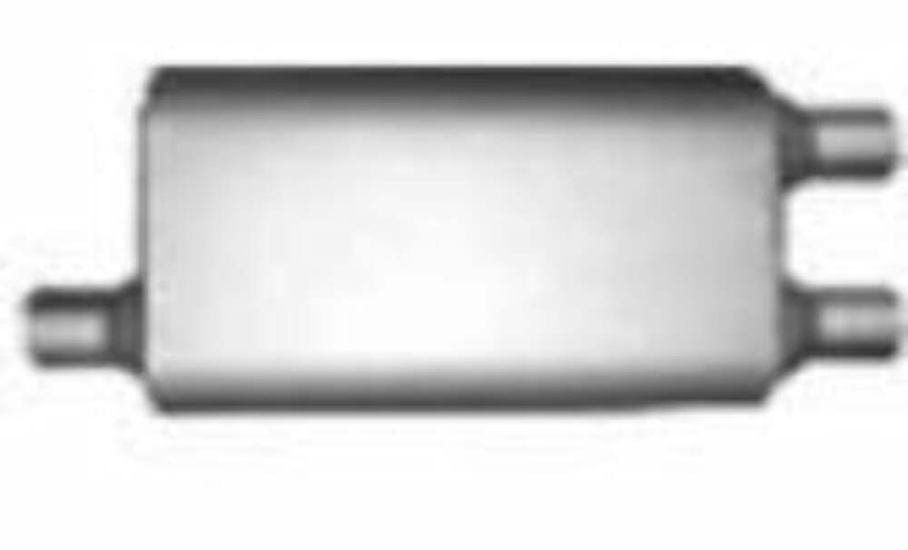 Jones Exhaust F524E Full Boar Truck Muffler 2.5 Inlet, 2.5 Outlet