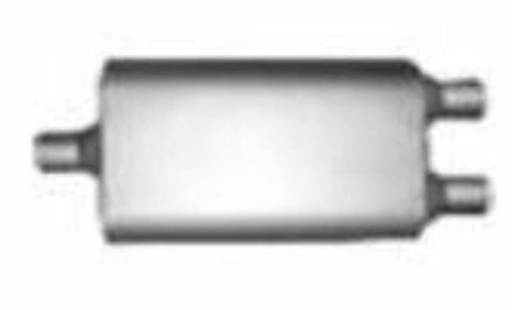 Jones Exhaust F5364C Full Boar Truck Muffler 3 Inlet, 2.5 Outlet