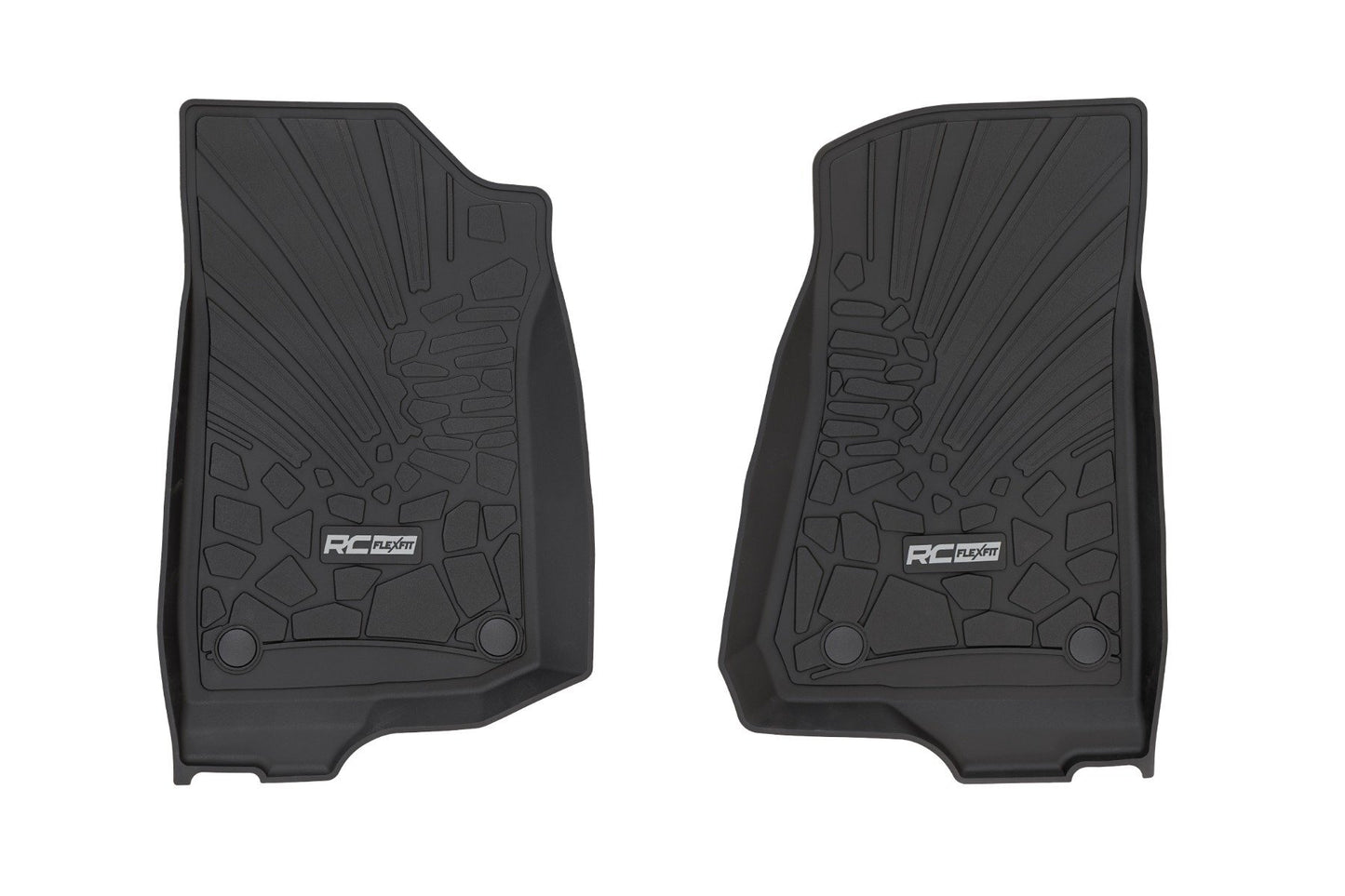 Rough Country Flex Fit Floor Mats - FR - 2 Door - Jeep Wrangler JL 4WD (2018-2025) - FF-6011_A