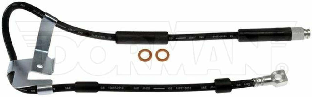 Fits 97-02 Dodge Ram 4wd AWABS Left Front Brake Hose; Rubber-FLH380295