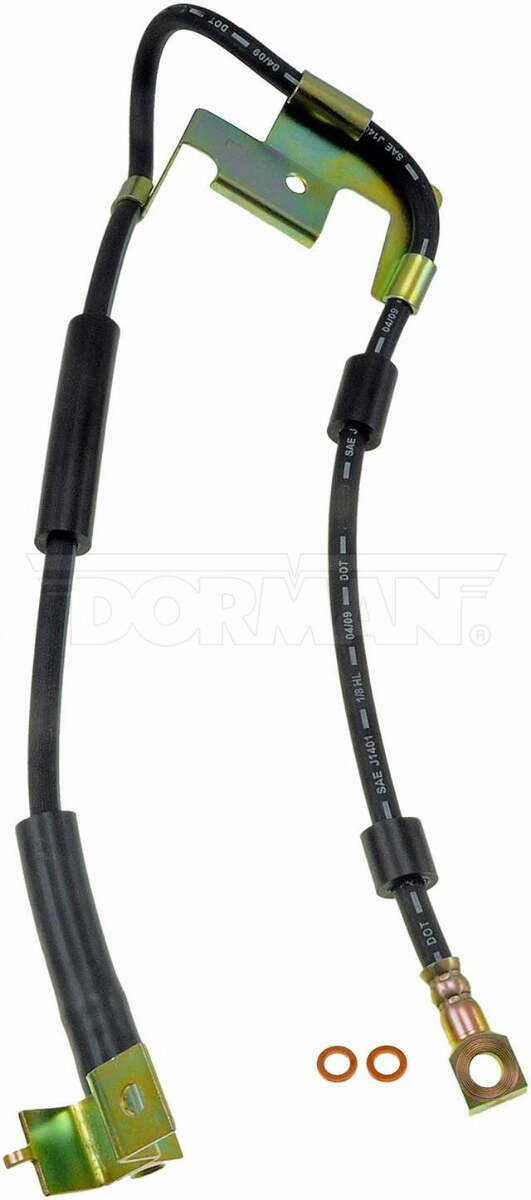94-96 Ram 4wd RWABS Left Front Brake Hose; Rubber Fine Lines FLH380343