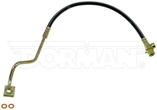 99-01 Ford F-250/F-350 SD 4wd RWABS Left Front Brake Hose; Rubber FLH381184