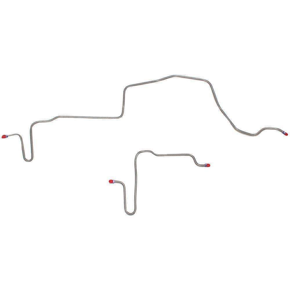 For Pontiac Firebird 1979-1981 Rear Axle Brake Lines 2pc DiscBrake-FRA7901SS-CPP - Rear Lines Car Part People