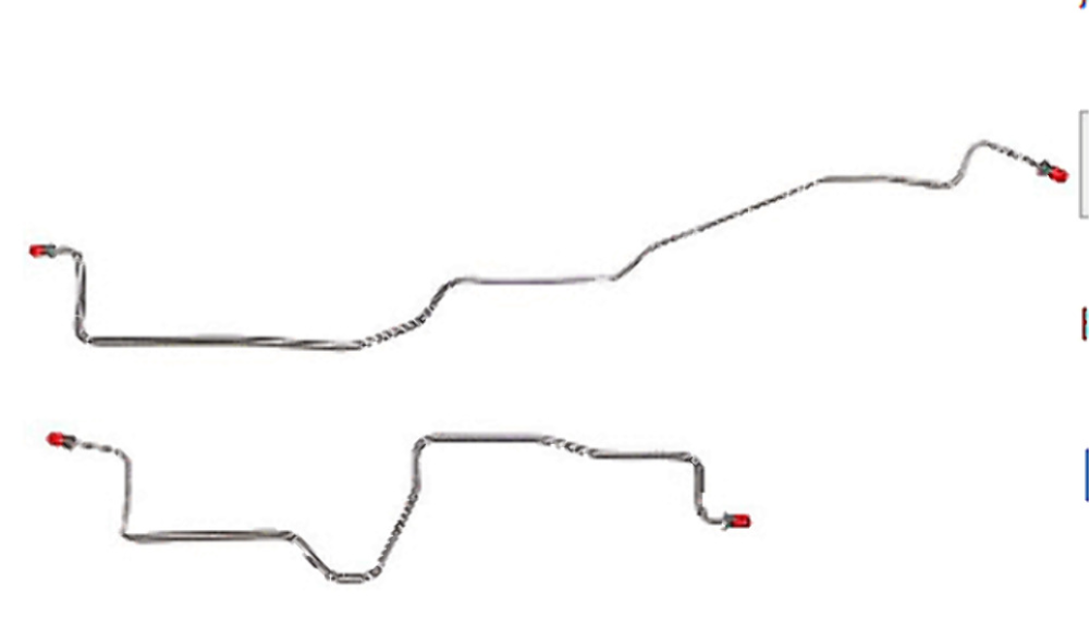 For Pontiac Firebird 1984-1992 Rear Axle Brake Lines Rear-FRA8401OM-CPP - Rear Lines Car Part People